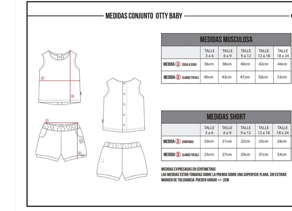 Conjunto ottoman baby rutas