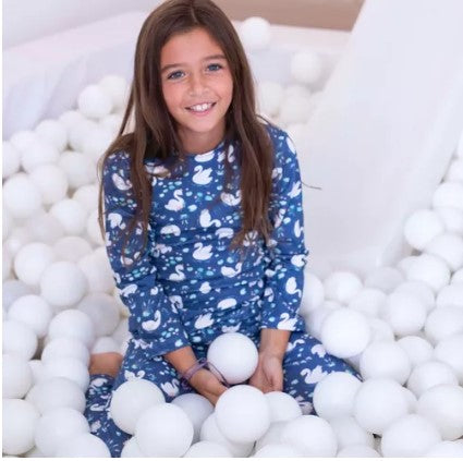 Conjunto manga larga cisnes