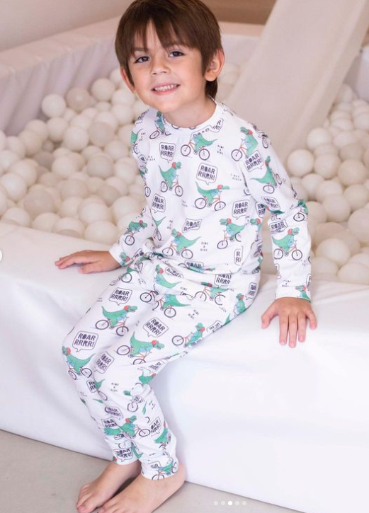 Conjunto manga larga dino rex bici