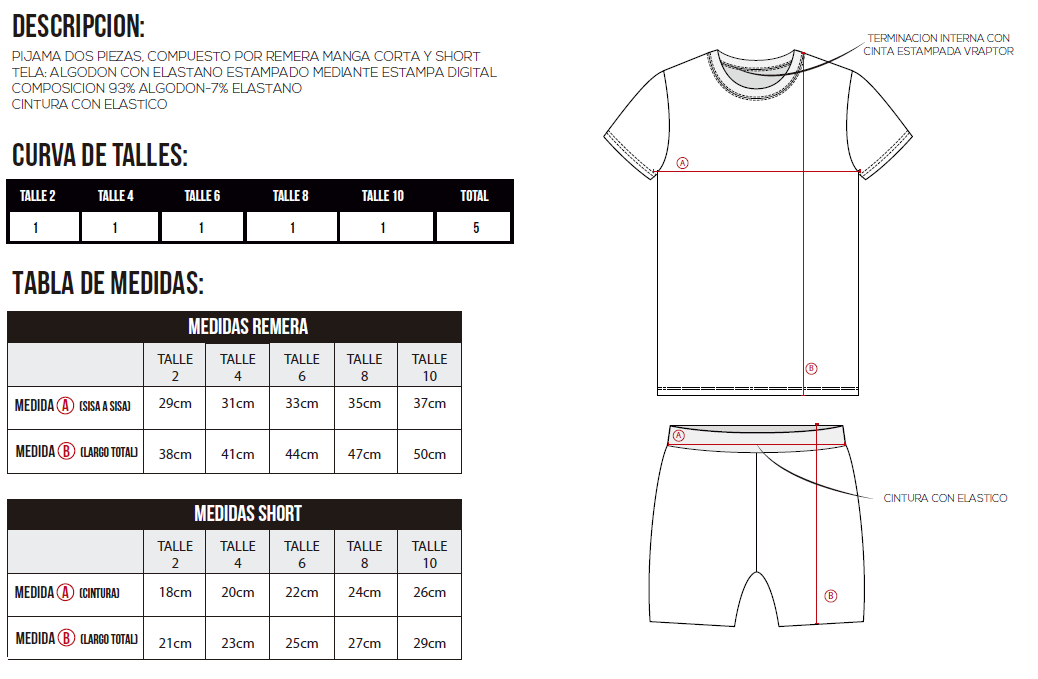 Conjunto Short Y Remera Dino Danger