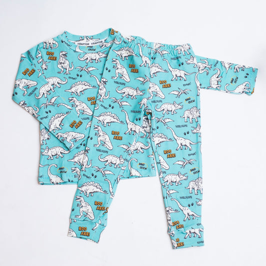 Conjunto manga larga dino retro