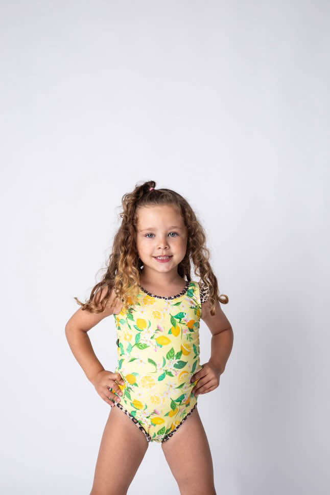 Conjunto malla niña UV+50 lemons