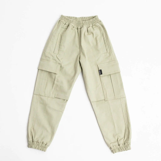 Pantalon cargo menta