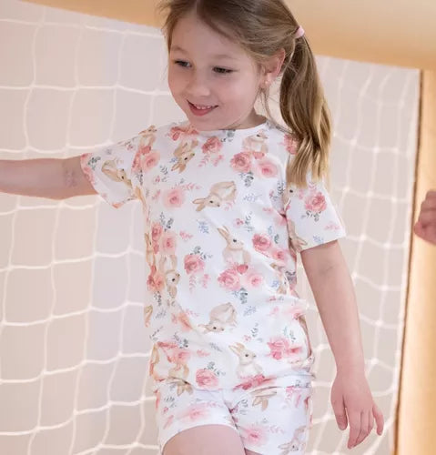 Conjunto Short Y Remera Bunny Rosa