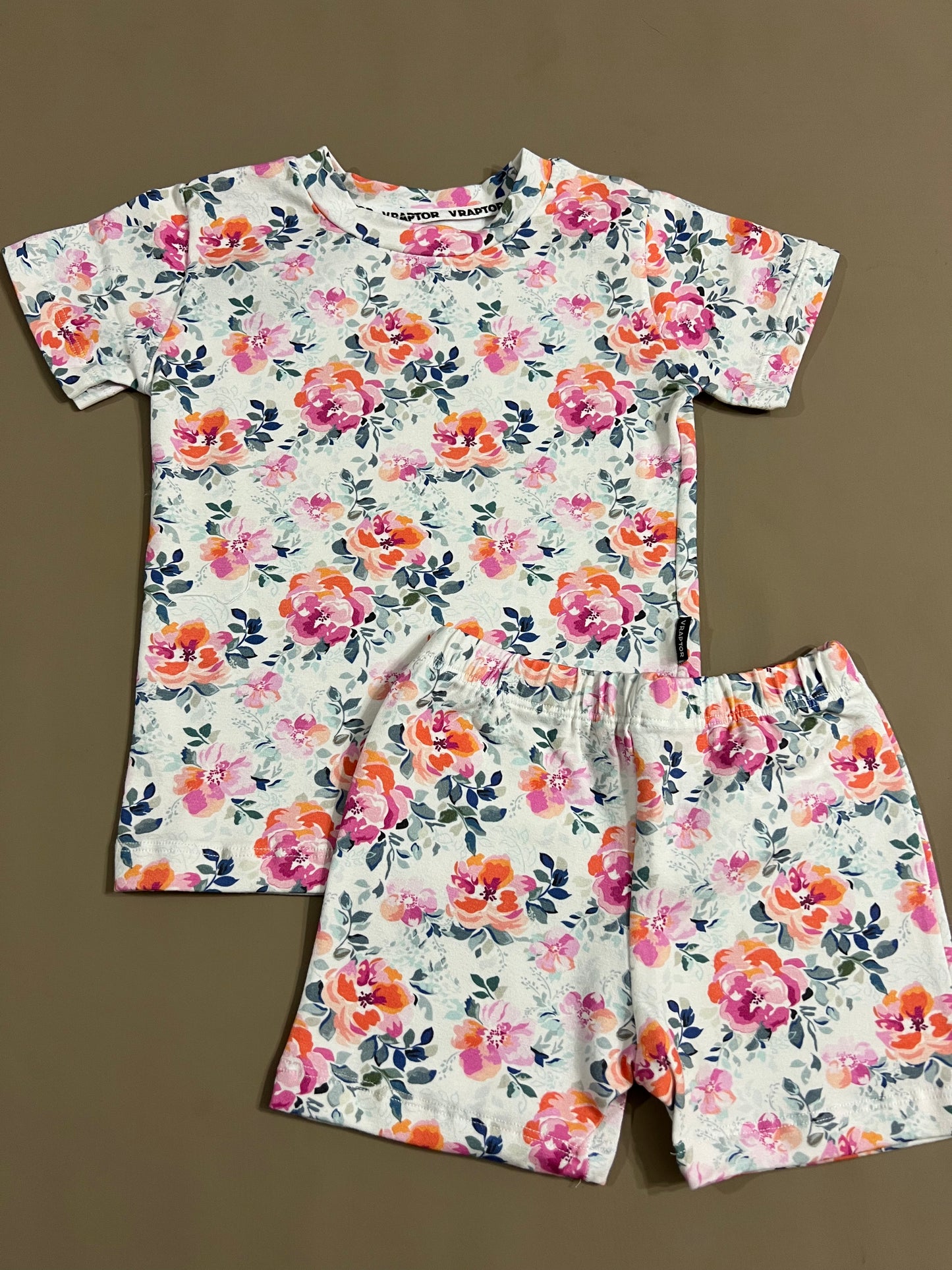 Conjunto Short Y Remera Floreado Pink Flowers