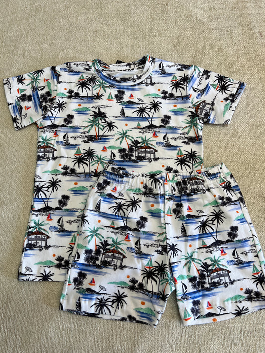 Conjunto Short Y Remera Hawaii