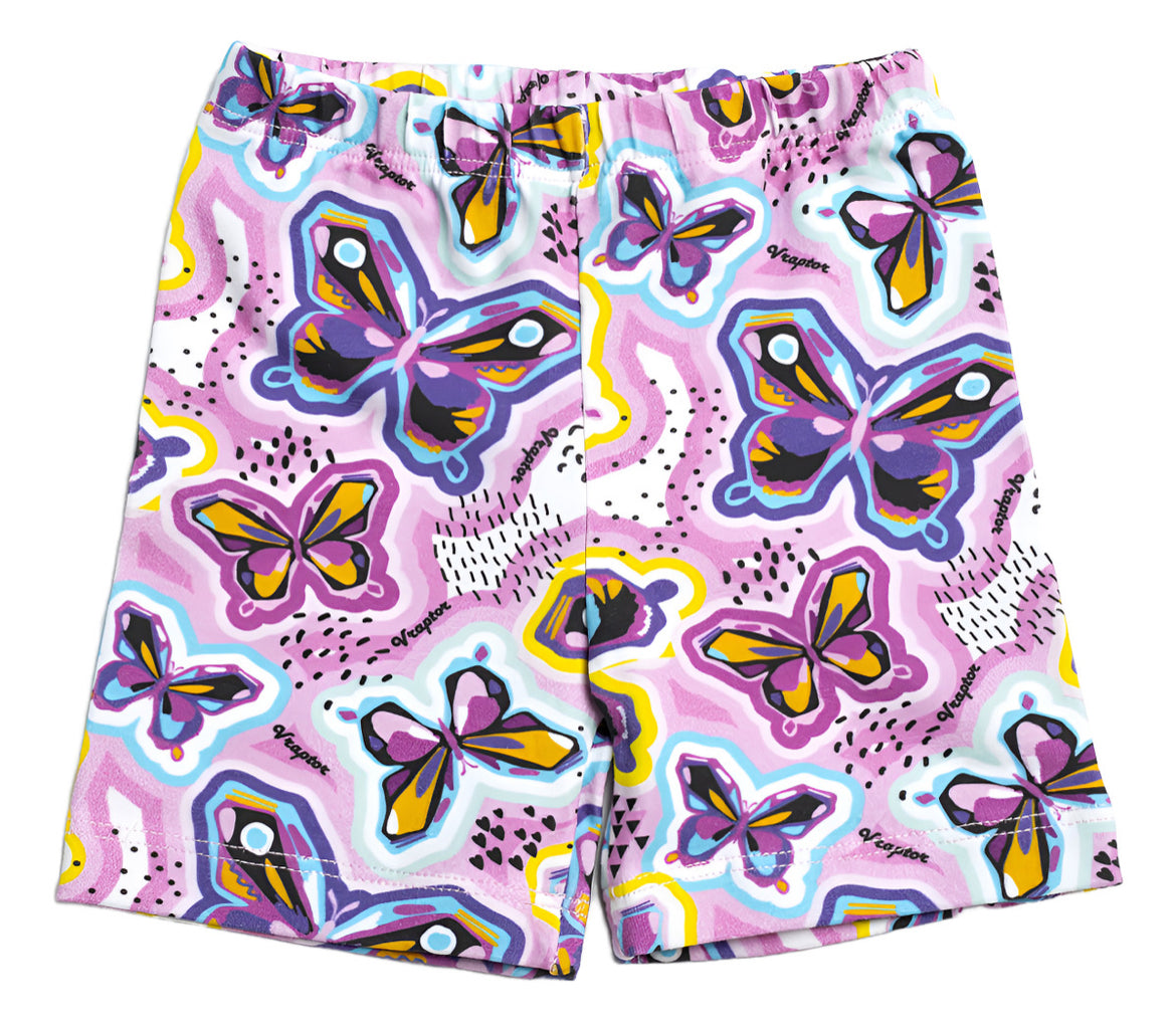 Conjunto Short Y Remera Mariposas Tecnicolor