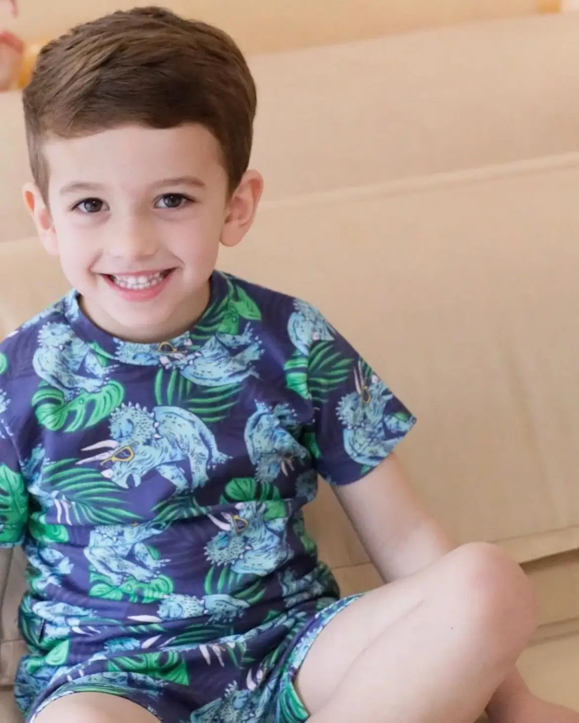 Conjunto Short Y Remera Dino Jungle