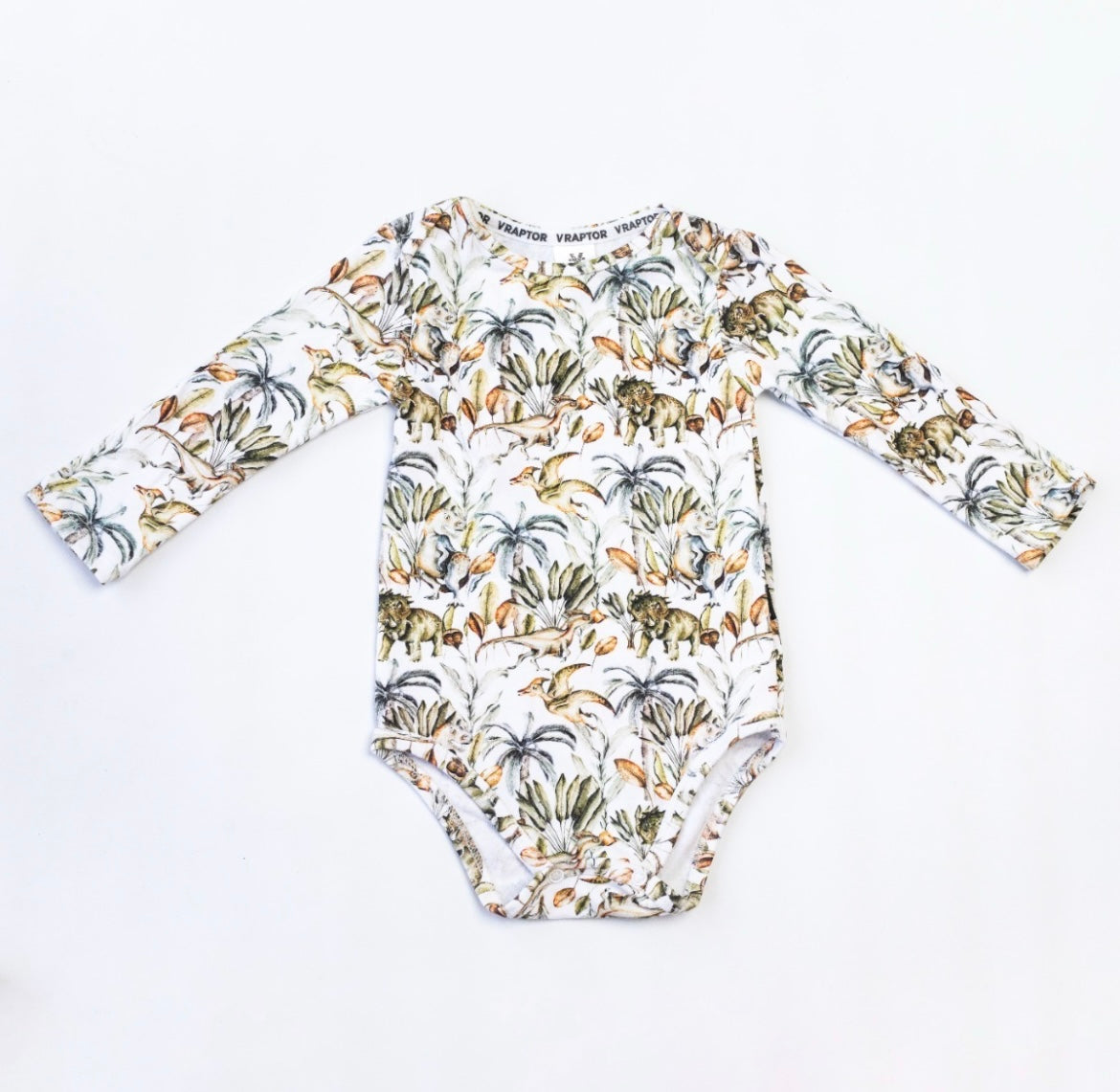 Body largo dino acuarelas