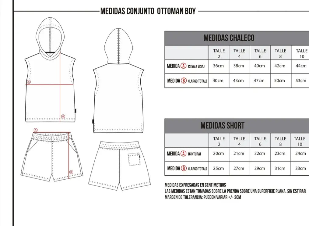 Ottoman chaleco + short Tigre