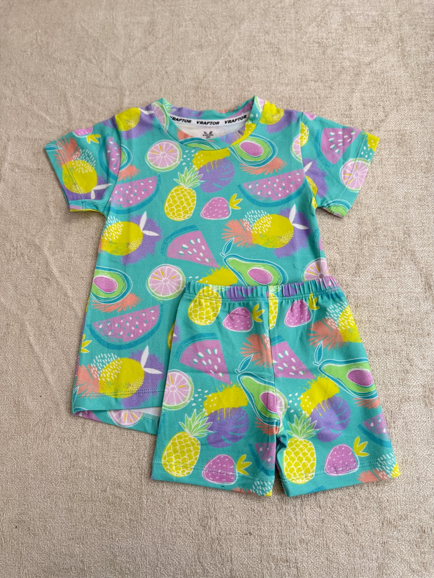 Conjunto Short Y Remera Frutales