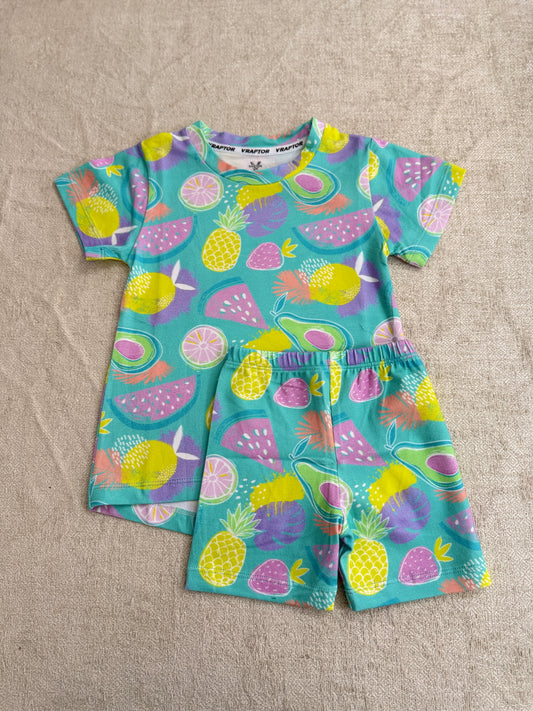Conjunto Short Y Remera Frutales