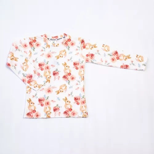 Conjunto manga larga bunny rosa