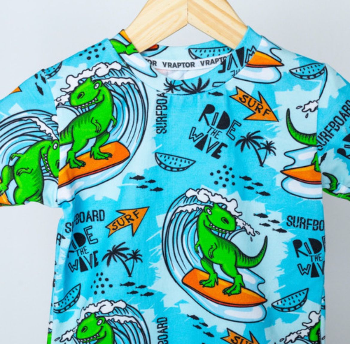 Conjunto Short Y Remera  Dino Surf