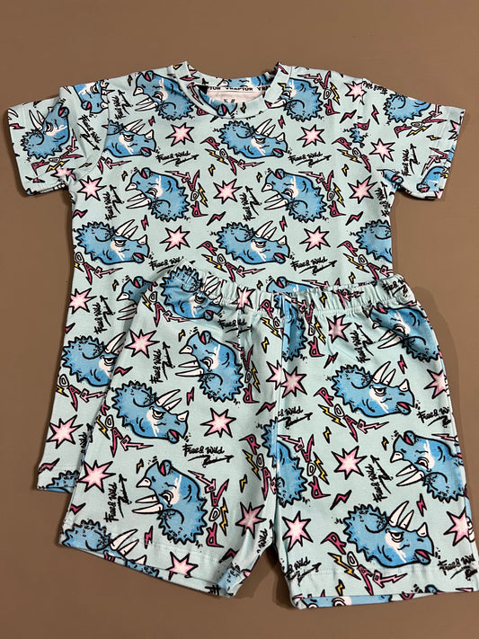 Conjunto Short Y Remera Dino Rino