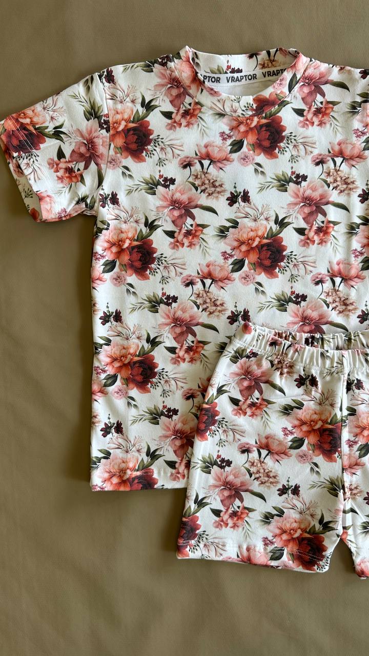 Conjunto Short Y Remera Romantico